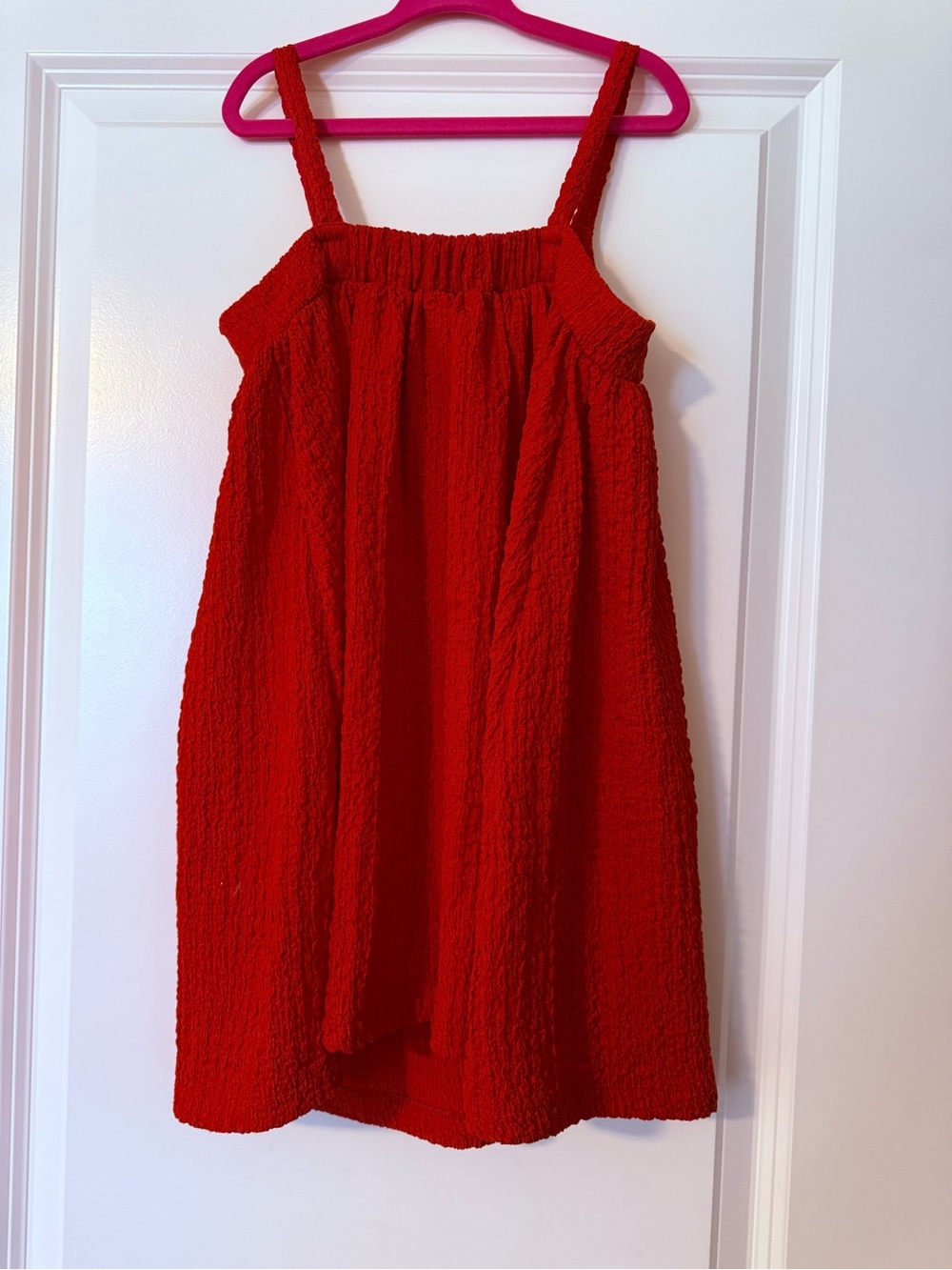 Old Navy Girls 5T Red Textured Bow-Front Sundress - Picture 6 of 7